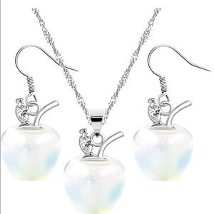 Alphm Apple necklace and earrings set